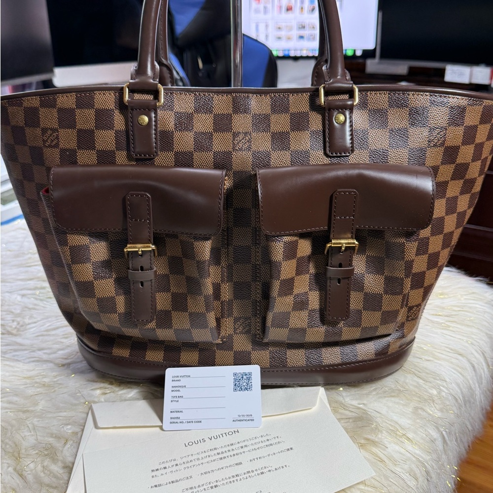 Beautiful Louis Vuitton Monosque Gm handbag w/ Card Authenticity Travel bag